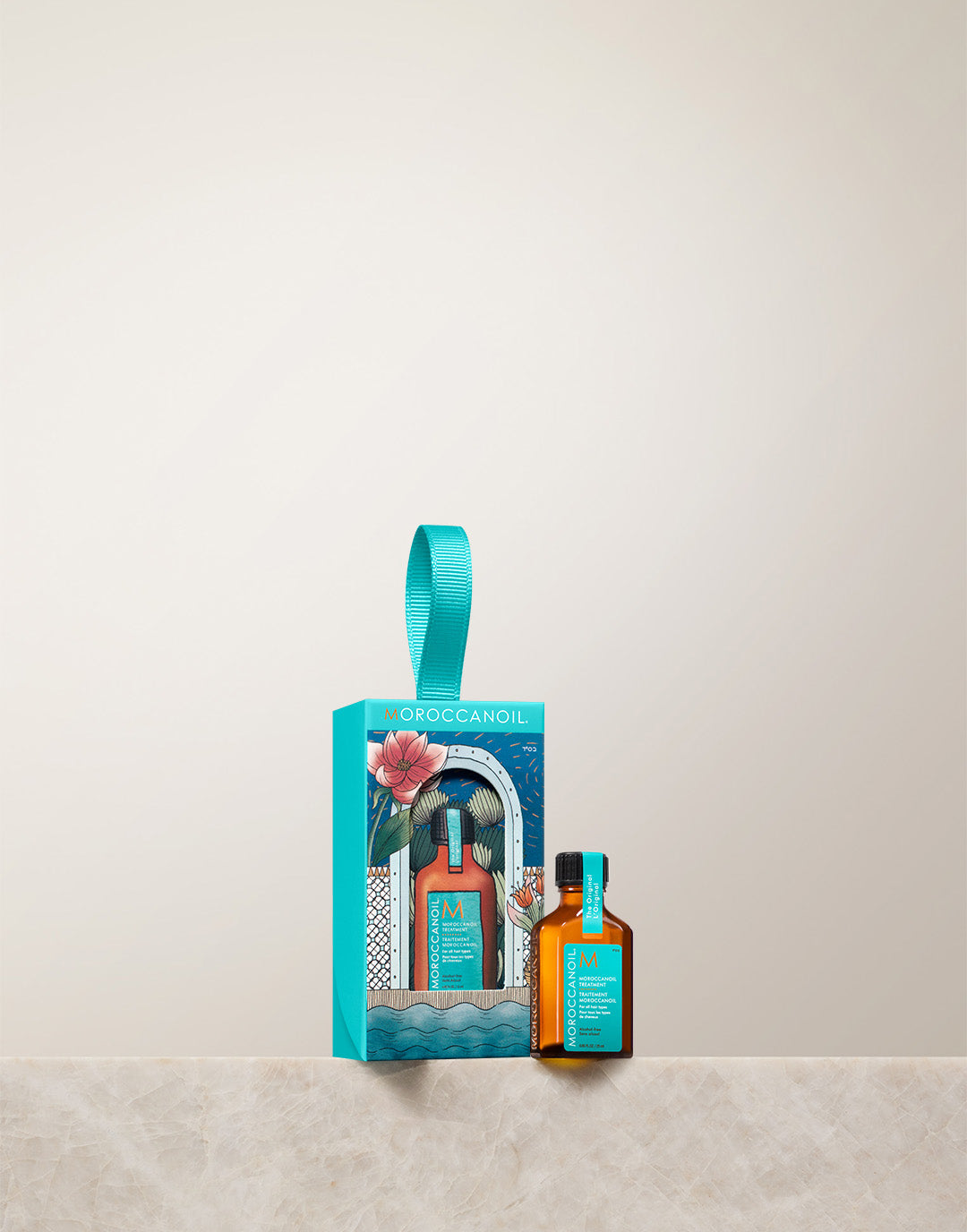 Moroccanoil Treatment hårolja som julsmycke